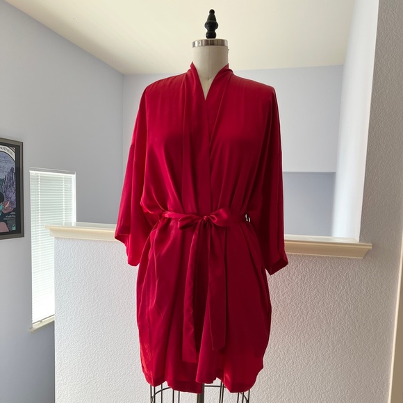 Victoria's Secret Intimates & Sleepwear Red Satin Robe From